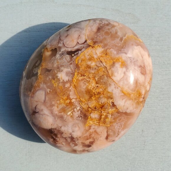 Flower Agate Palm Stone (E) - Picture 1 of 4